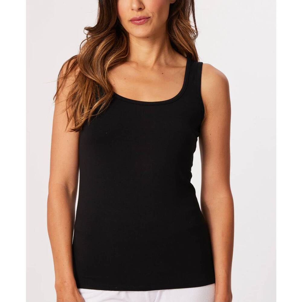 NEW FRENCH KYSS scoop neck tank top in black